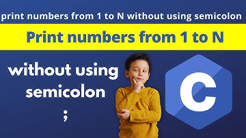 WAP in C  to print numbers from 1 to N without using semicolon || C programs🔥🔥🔥