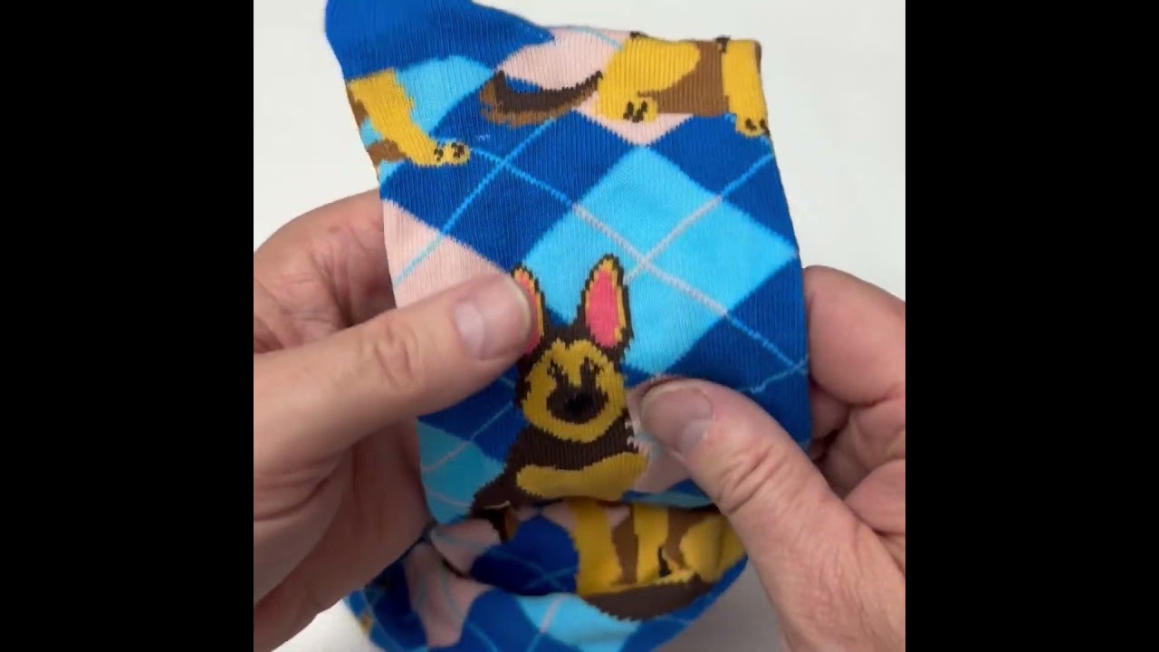 Argyle Dog Socks Germany Shepherd Men's Cool Fashion Socks Dog Lover Gift