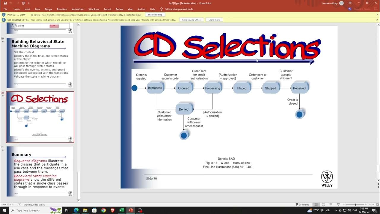 State machine diagram شرح - YouTube