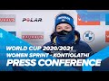 Kontiolahti World Cup 2 Women Sprint Press Conference