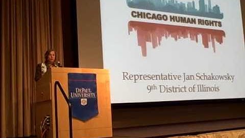 Jan Schakowsky Keynote Address at Chicago Conference on Human Rights (Part 1 of 4)