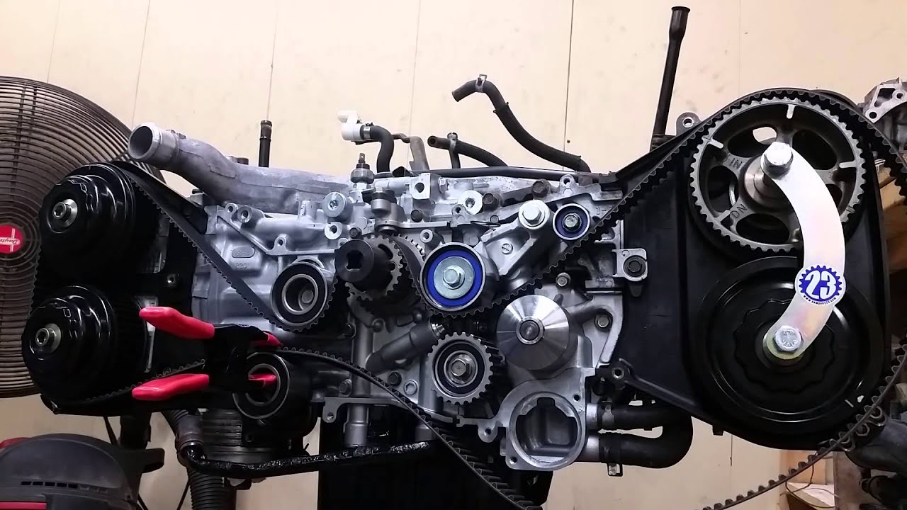 Ej20 Timing belt install. - YouTube