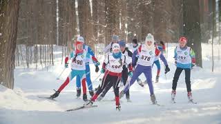 Спорт беговые лыжи видео футажи #1  соревнования, активный отдых