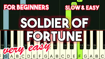 DEEP PURPLE - SOLDIER OF FORTUNE | SLOW & EASY PIANO TUTORIAL