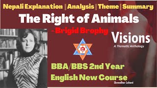The Rights of Animals by Brigid Brophy (Visions) Summary & Analysis || BBA/BBS 2nd year English