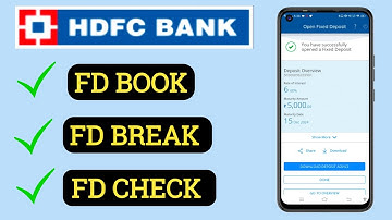 How To HDFC Bank Fixed Deposit Book | HDFC Bank FD Break | HDFC Bank FD Check | Fixed Deposit