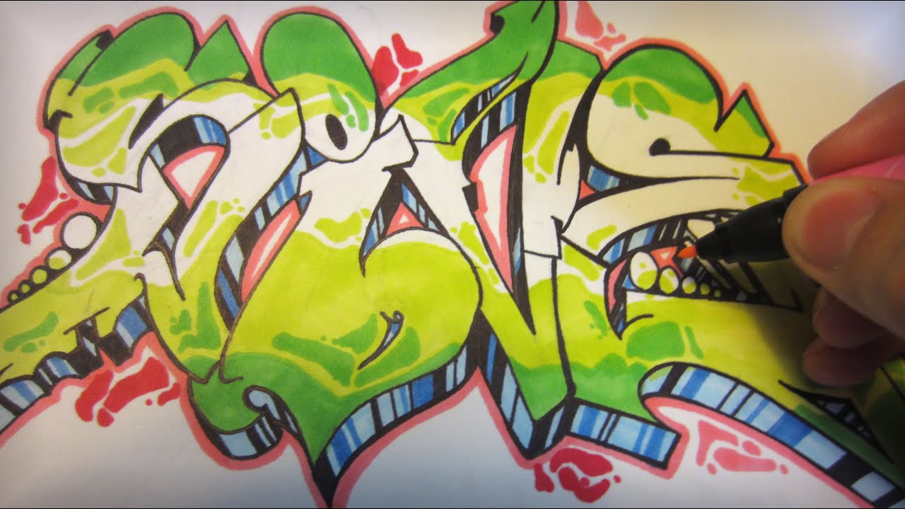 Crackle Graffiti Blackbook Piece - YouTube