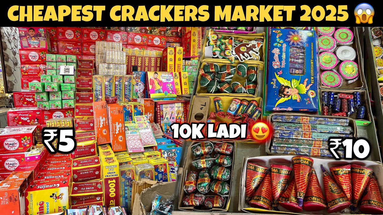 Cheapest Cracker Market 2025 / Green Crackers At 90% Off / All Types Of Crackers At Big Discount