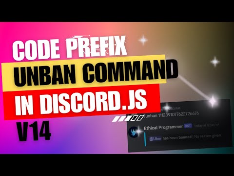 Discord.js v14: Unban Prefix Command Tutorial!