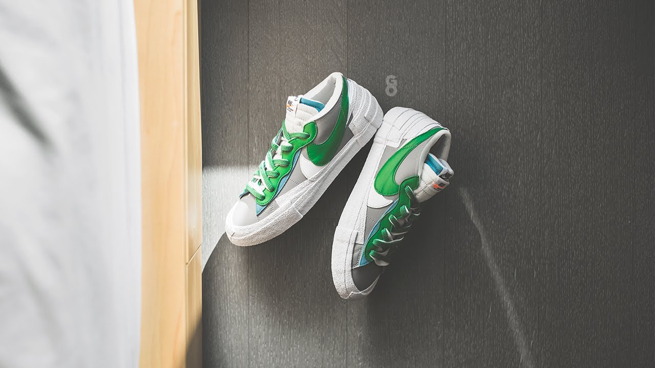 Sacai x Nike Blazer Low "Medium / Green": Review & On-Feet - YouTube