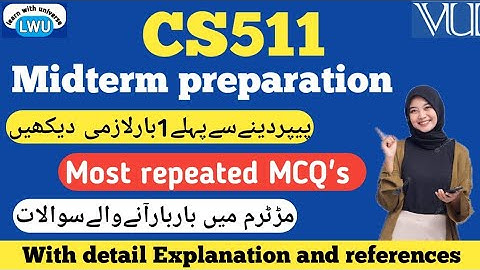 CS511 Midterm preparation 2025||cs511 midterm preparation by learning with universe #cs511