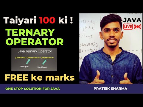 Ternary Operator in Java Conversion to if else Computer Class 10 ICSE ISC Java Programming