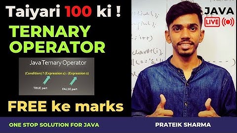 Ternary Operator in Java Conversion to if else Computer Class 10 ICSE ISC Java Programming