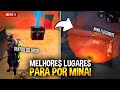 MUITA KILL!! TOP 10 LUGARES PARA POR MINA E PEGAR MESTRE. FREE-FIRE