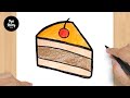 #241 How to Draw a Cake Slice - Easy Drawing Tutorial