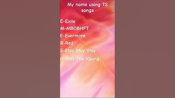 My name using TS songs! Comment if you want me to do your name 😉 #taylorswift #antihero #shorts