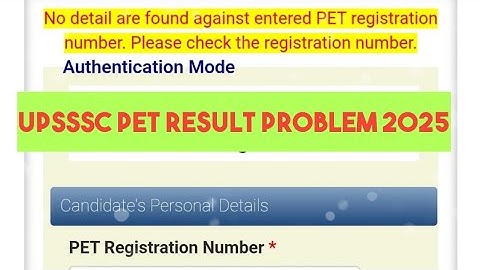 🔥UPSSSC PET 2025 Score Card Check Problem | PET Result No detail are found#uppetresult2025