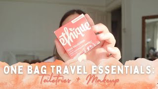 One Bag Travel Essentials: Toiletries &amp; Makeup