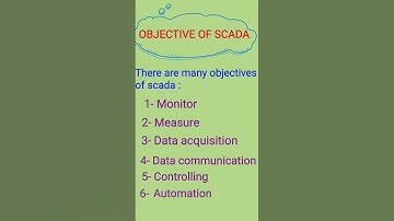 Objective of scada | #scadasystem #scada #plc #objective
