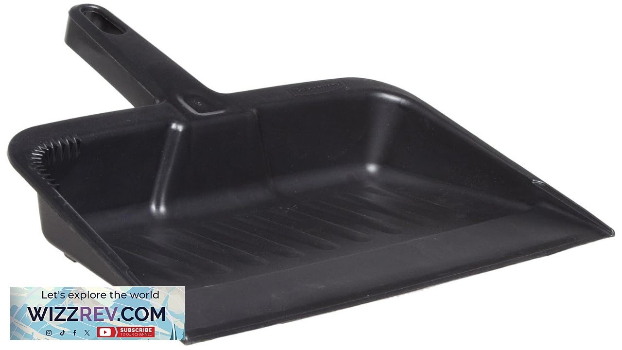 Rubbermaid Commercial Products 12.25 Heavy-Duty Dust Pan Durable Plastic Charcoal Ideal Review