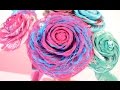 Como hacer una rosa de tela de dos colores // Fabric Flowers Roses // Dia de las madres - Loveluzlop