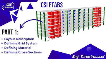 ETABS Tutorial 1: How to define the grid system, materials, and cross-sections in ETABS?