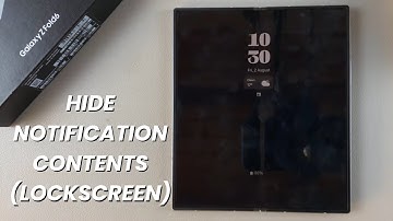 How To Hide Notification Contents On Lock Screen Of Samsung Galaxy Z Fold 6