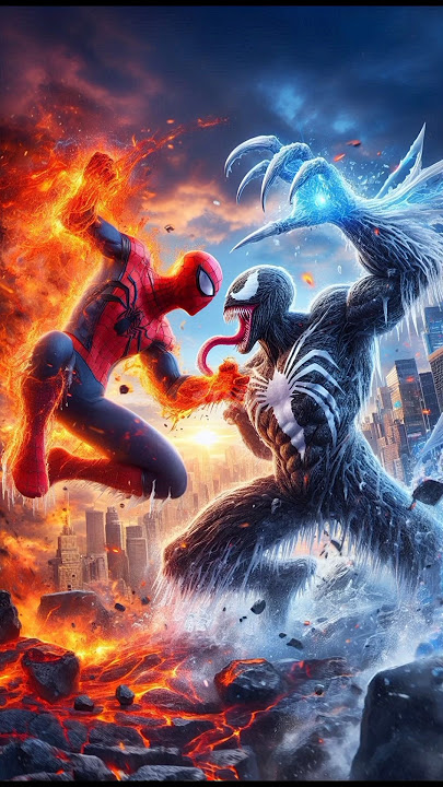 Lava Spider-Man vs Ice Venom – The Final Clash! #marvel#shorts