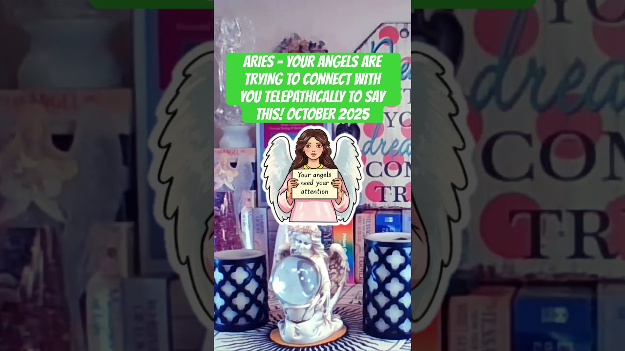 ARIES - YOUR ANGELS ARE TRYING TO CONNECT WITH YOU TELEPATHICALLY TO SAY THIS! #aries #shorts #fypシ