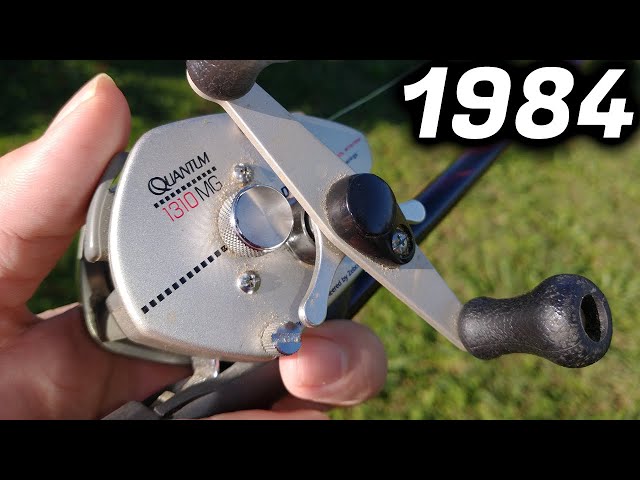 Bass Fishing with a Baitcaster from 1984! QUANTUM 1310 MG by Zebco 