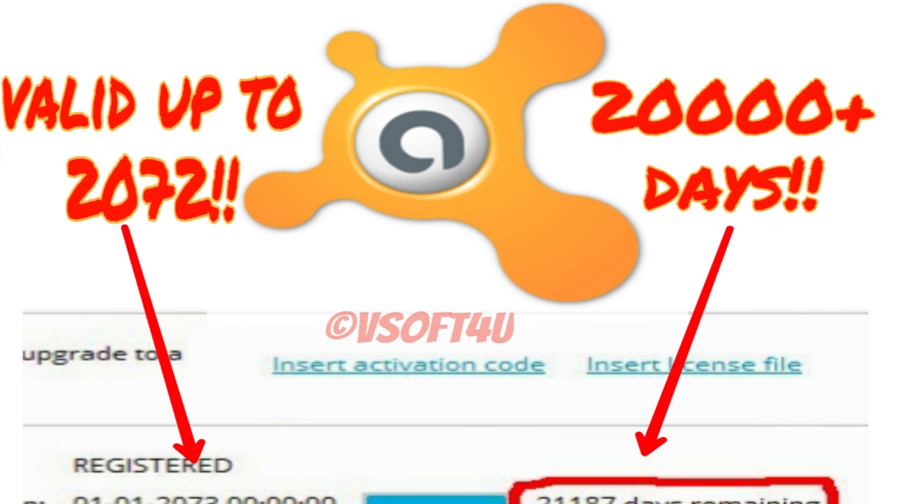 Avast 2018 Life Time License Key Valid Up To 2072 Youtube