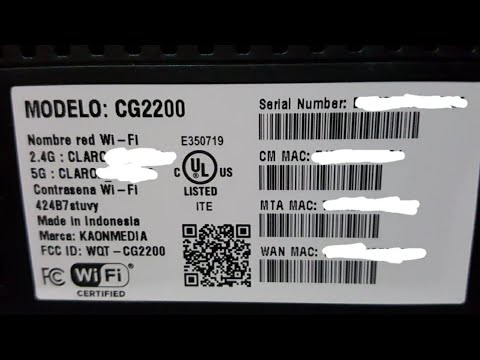 Accesando Claro KAONMEDIA CG2200 cable modem Nicaragua Docsis 3.0