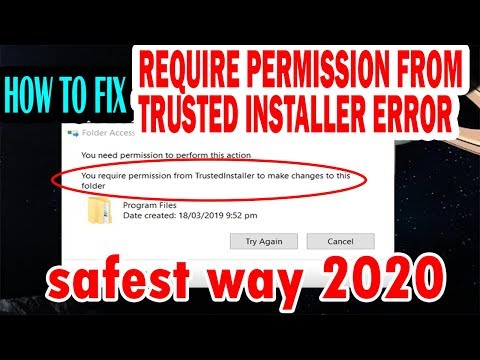 TrustedInstaller 오류 창 7, 8, 10의 권한 필요에 대한 100 % 수정