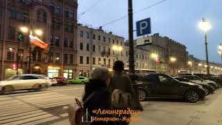 【4K UHD 】a walk along the night Nevsky Prospect in St. Petersburg on January 27 4K UltraHD