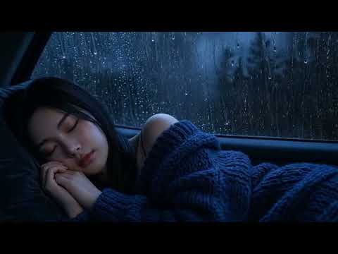 Rain Sounds in Car with Rolling Thunderstorm | Cozy Night Ambience to Fall Asleep Naturally Tonight