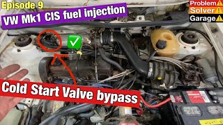 VW Mk1 cold start valve bypass. VW Mk1 coldstart issue resolved. Mk1 CIS cold start valve.