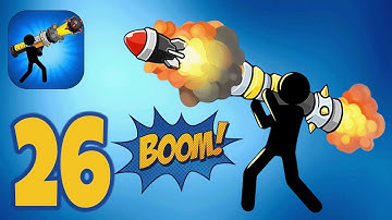 Boom Stick: Bazooka Puzzles - Level 26 / Gameplay Walkthrough (Android, TapTap)