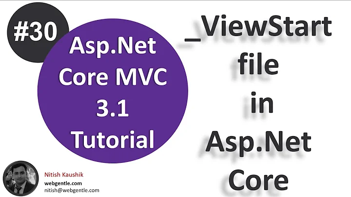 (#30) Viewstart in asp.net core | _ViewStart.cshtml | Asp.Net Core tutorial