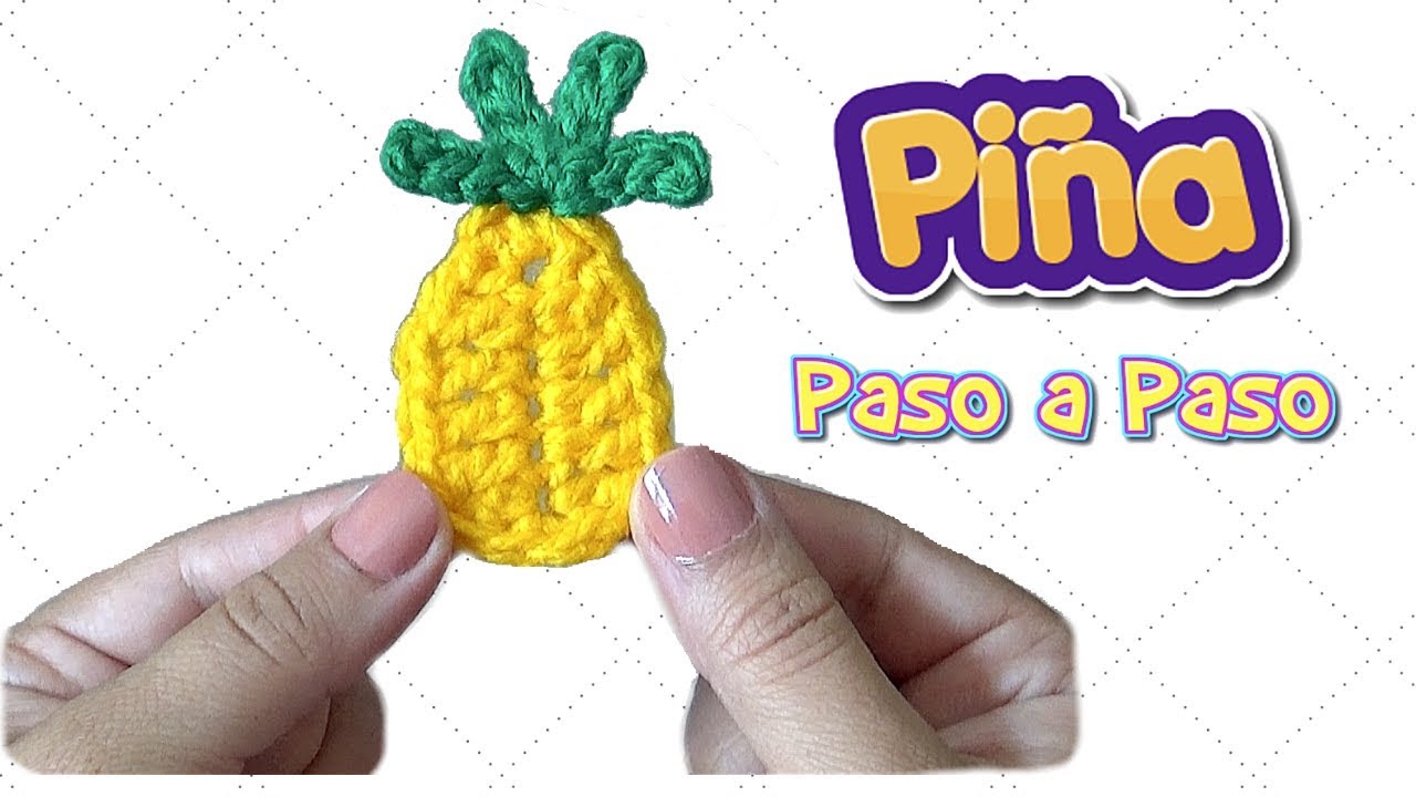 PIÑA TEJIDA A CROCHET PASO A PASO