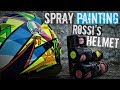 How to Paint Rossi's Helmet Soleluna 2016 With Spray Paint