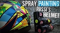 How to Paint Rossi's Helmet Soleluna 2016 With Spray Paint