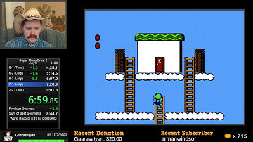 Super Mario Bros. 2 NES speedrun in 8:52 by Arcus