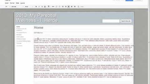 Change layout, Insert an image, Type text into your Google Site