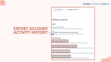 How-to export account activity history in HubSpot.