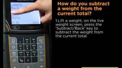 Loadrite L2180 On Board Weighing- How to subtract the last weight