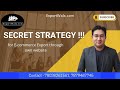 Secret strategy for success in export through own website  ankit sahu  hindi 