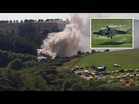 Stonehaven trail derailment: Footage of scene in Scotland