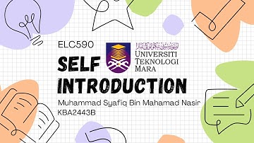 Self Introduction Video (ELC590)