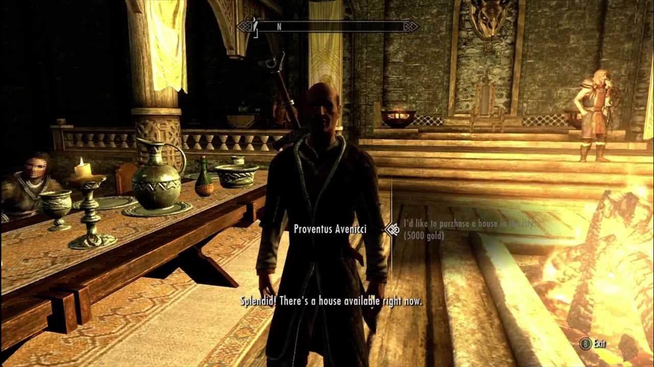 Skyrim How to buy house in Whiterun YouTube