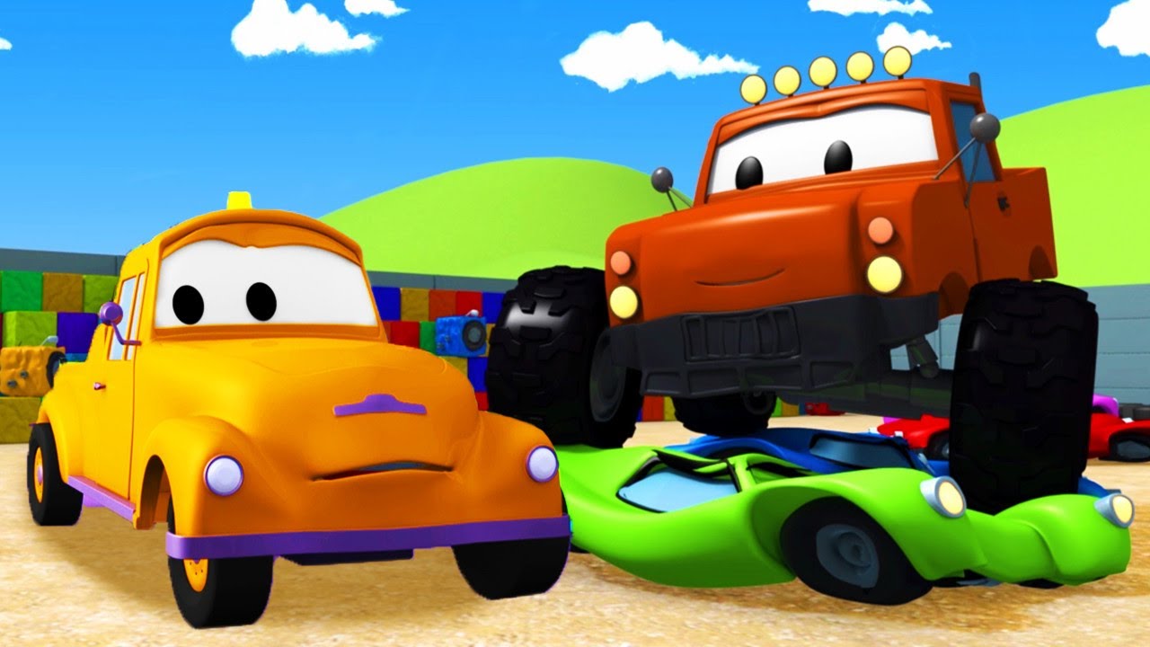 レッカー車のトム モンスタートラックのマーリー L 子供向けトラックアニメ Truck Cartoon For Kids Youtube